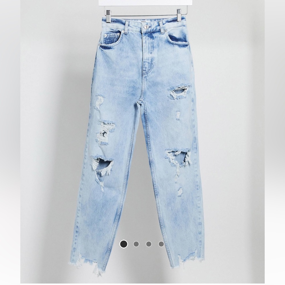 Bershka high waist ripped jeans